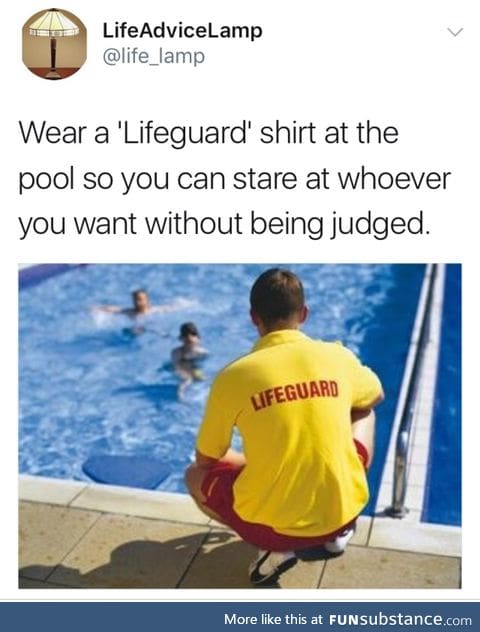 How to be a stalker at a pool without getting caught