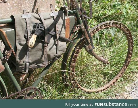 In WW2 Germany, when they didn't have enough rubber for bicycle tires, they improvised