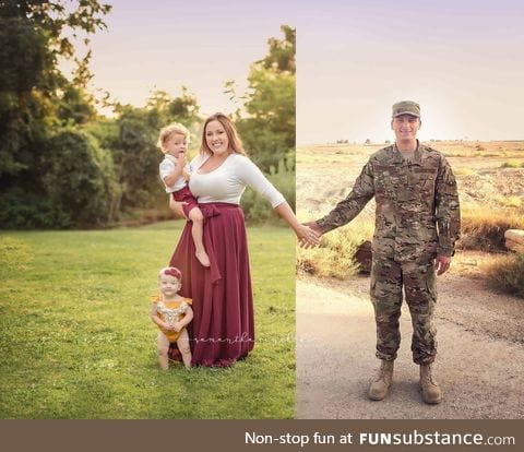 Family photo for when one family member can't make it