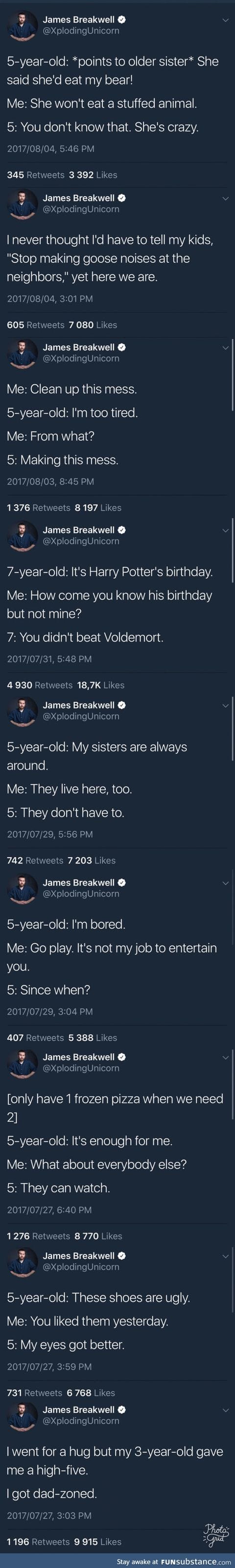 Just a guy on twitter who posts things his 4 kids say