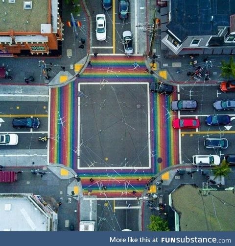 Crosswalks in San Francisco are super gay!