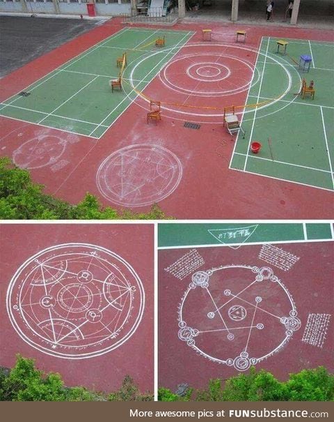 All that chalk they used...Must have cost them an arm and a leg