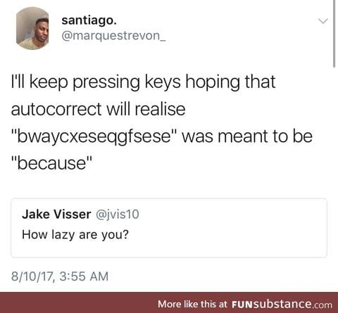 Never underestimate laziness