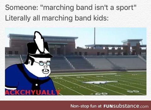Marching band isn't a sport