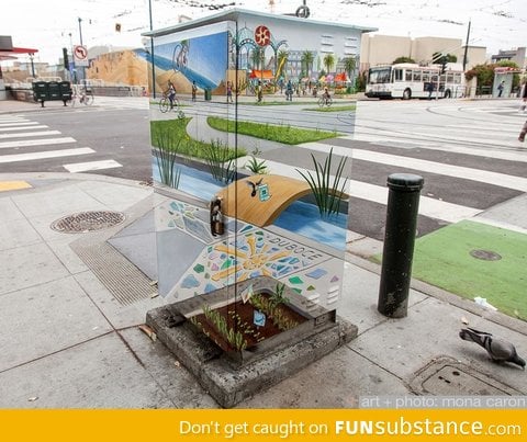 Optical illusion street art