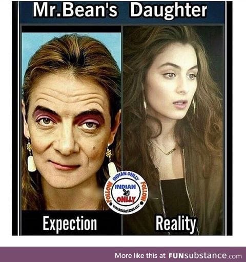 Mr Bean's daughter is beautiful