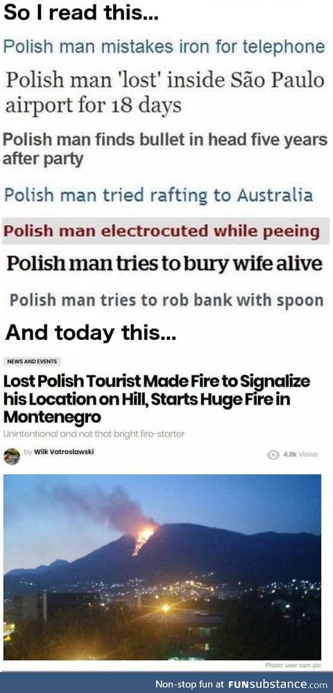 Polish man strikes again