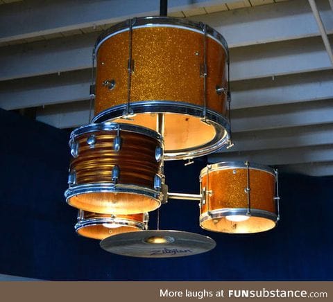 Drum kit chandelier, so much want