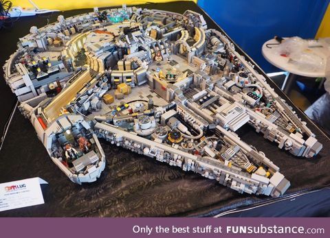 Lego Millenium Falcon with impressive indoor detail