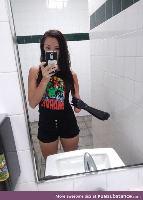 When you're too tired to wear the robot arm so the robot arm wears you