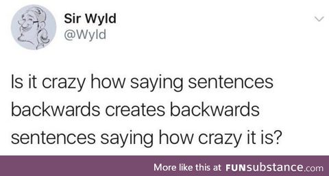 Backwards sentence