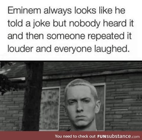 Eminem's Serious Look