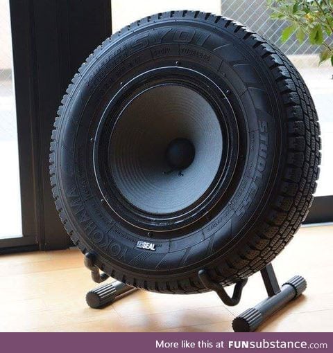 This tyre speaker is an awesome idea
