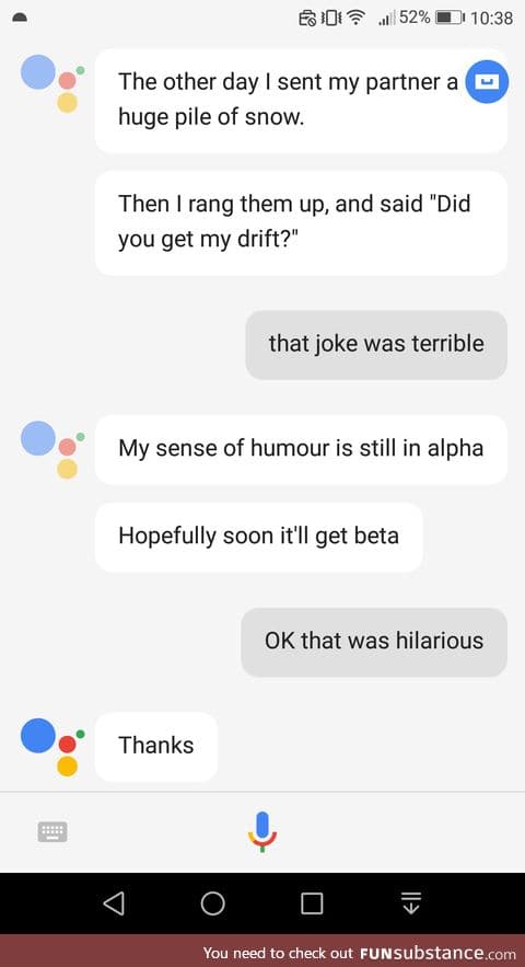 Google's humour is still in alpha