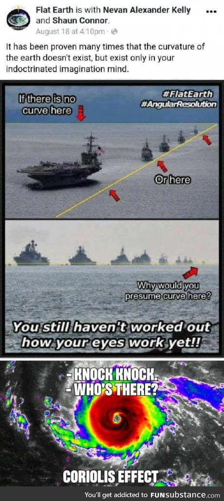 Mother nature is getting tired of flat Earthers