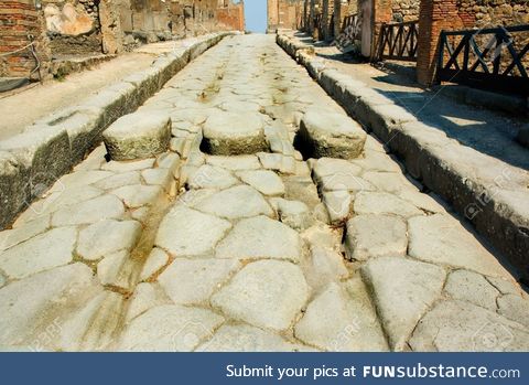 Pedestrian crossing in Pompei, AD 79