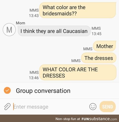 "Good for you for not seeing color"