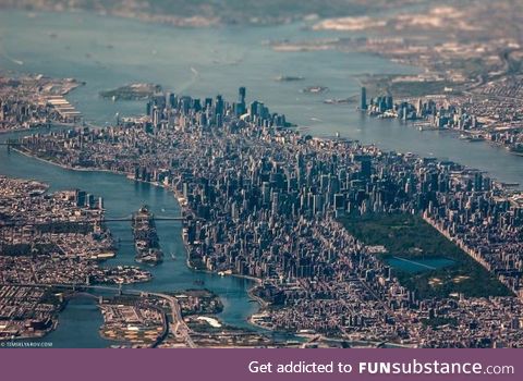 Aerial Tilt-Shift Photography of Manhattan