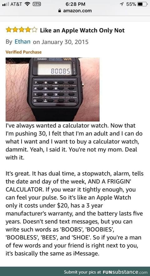 This review sold the watch