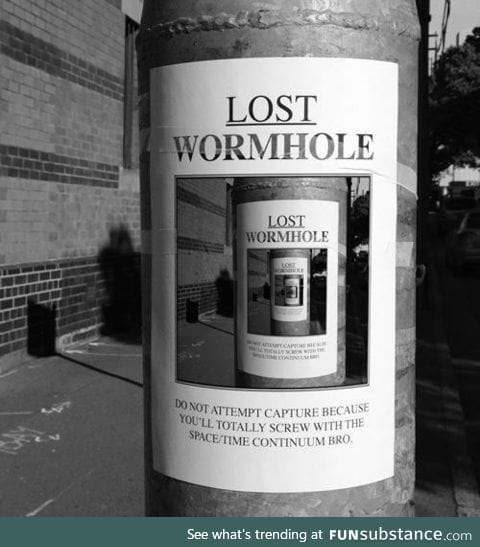 Lost wormhole