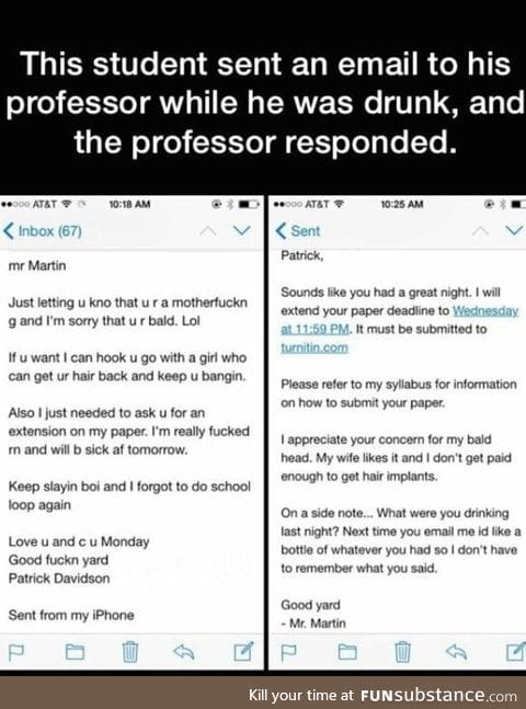 Drunk email 