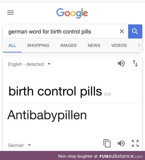 German word for birth control pills