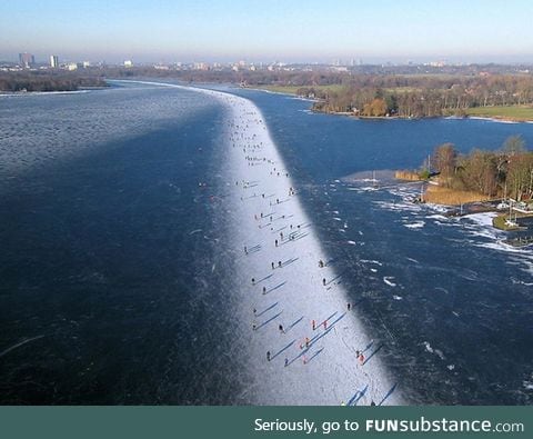 Ice skating in the Netherlands