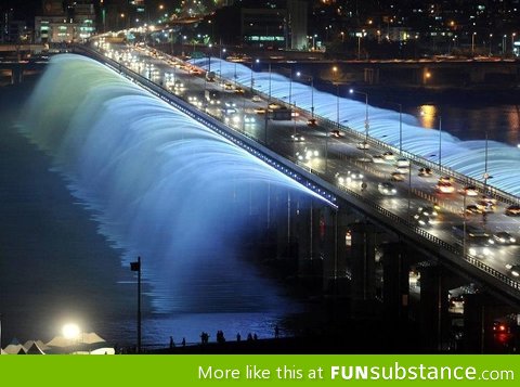 The Banpo Bridge in South Korea