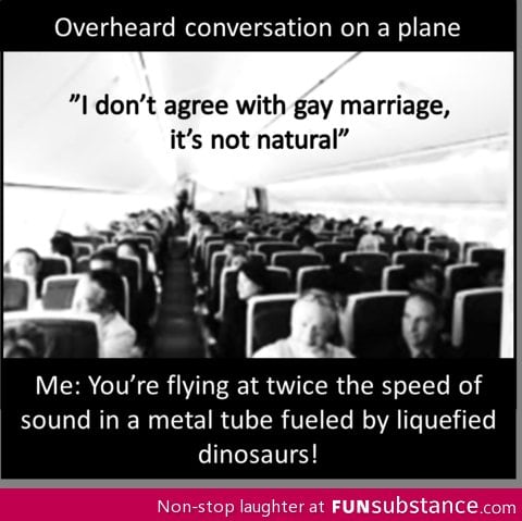 Overheard conversation on a plane!