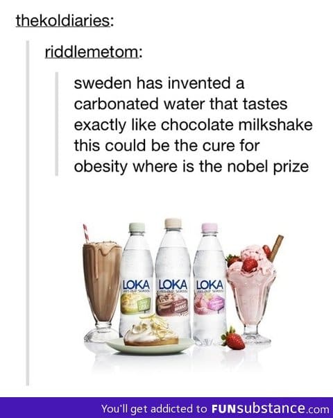 Carbonated water like ice cream