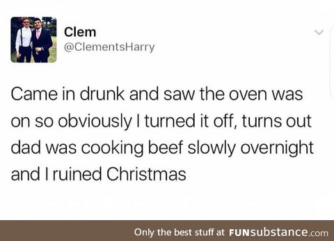 His poor dad