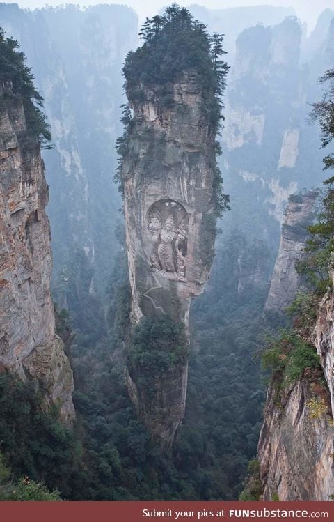 Split pinnacle in Hunan, China