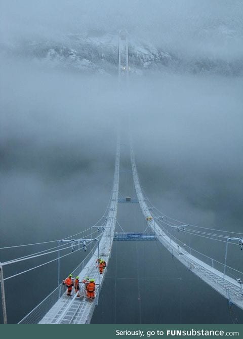 Building the Hardanger Bridge in Norway