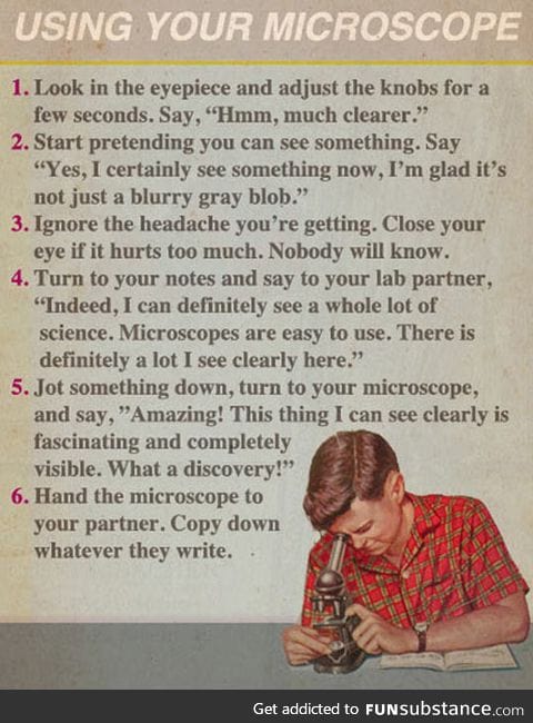 When using your microscope
