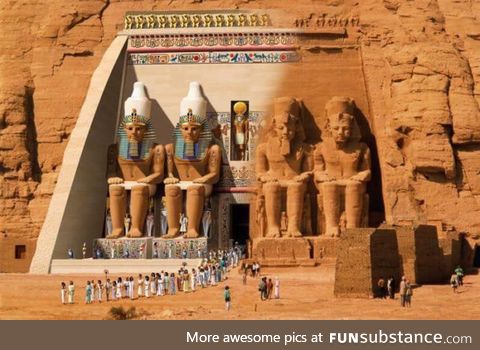 How the Egyptian statues used to look like