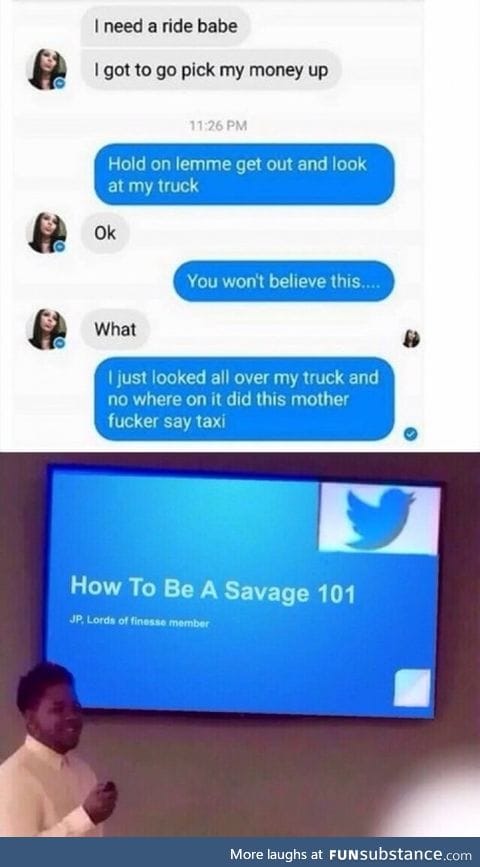 Lmao savage