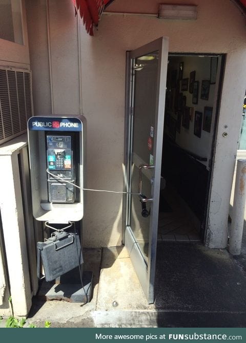 Proper use of a pay phone in 2014