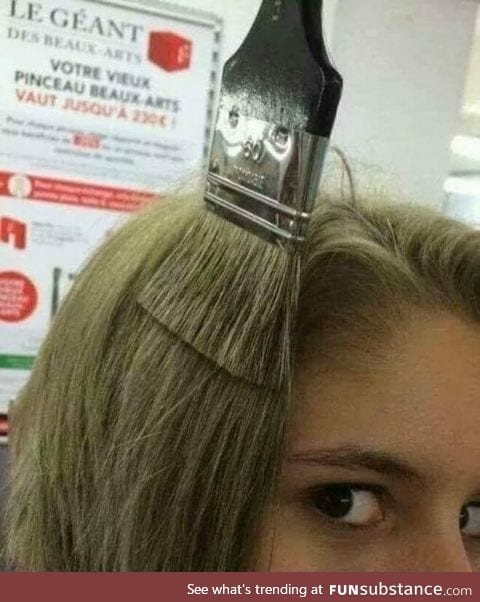 Paint brush made of hair