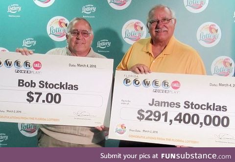 Brothers who both won the lottery on the same day