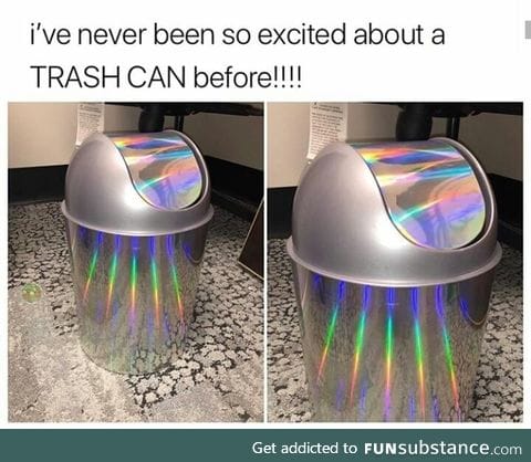 A beautiful trash can like me