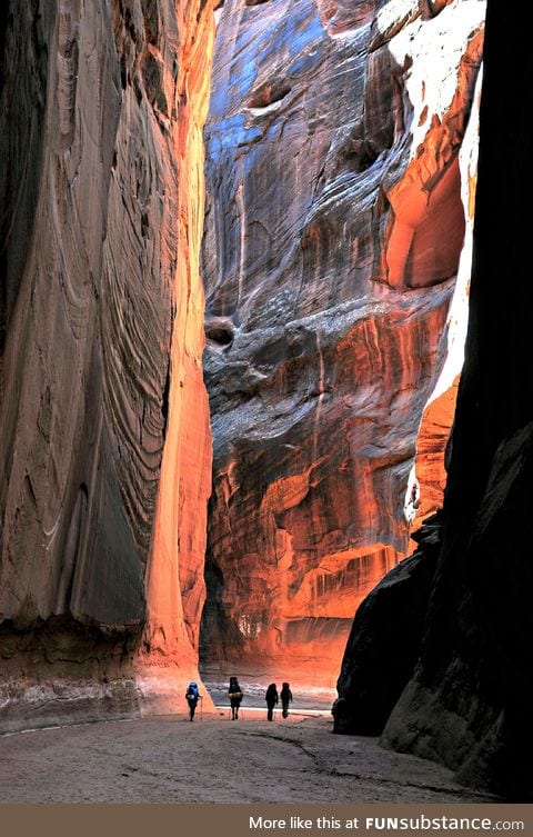 A deep canyon