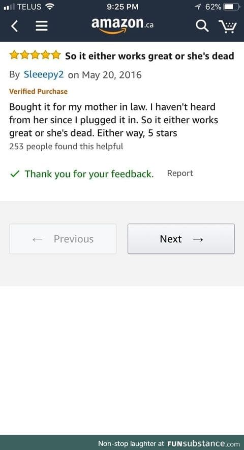 5 star review for the Roku Streaming Stick