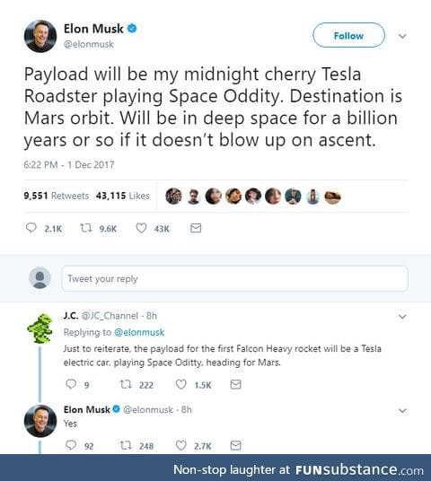 Ol Musky at it again