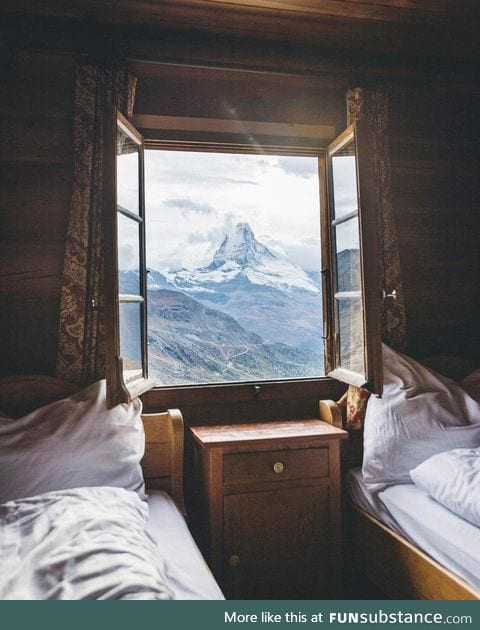 A cozy room in the Alps