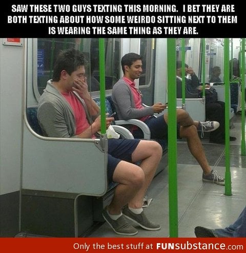 Two guys, same outfit