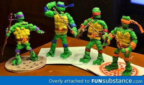 No big deal, just some ninja turtles made out of twist-ties