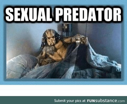 This picture is what comes up when you type "Sexual Predator" on Google