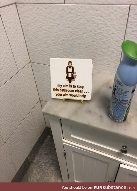 In the guys bathroom