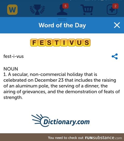 The word of the day is...