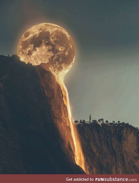 The moon is melting